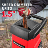 15Amp Electric Wood Chipper Leaf Mulcher w/ Collection Bin PS12A