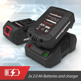 20V 120CFM Cordless Leaf Blower w/ Two Batteries & Charger PS76101A-2B