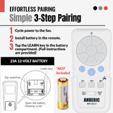 Anderic RRTX012/FD40-H02R Replacement Ceiling Fan Remote Control Kit