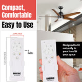 Anderic Substitute for Home Decorators Collection TX045-LR Ceiling Fan Remote Control | CCT [RRTX045LR]