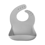 OiOi Basics Baby Bib - Soft Silicone, Easy Clean, and Sterilizable for Sensitive Skin