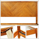 Panthera Solid Wood Bed Frame With Headboard