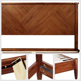 Panthera Solid Wood Bed Frame With Headboard