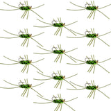 Barbless Pat's Rubber Legs Tungsten Bead Jigged Black/Chartreuse Euro Nymph  - Set of 12 Flies Hook Size 10