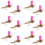 Adams Hi-Viz Parachute Classic Dry Fly - 12 Flies Hook Size 12
