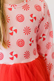 Pink Peppermint L/S Tutu Dress