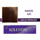 Wella Koleston Single Tüp Hair Dye 4/0 Kahve - Permanent Hair Color for Grey Coverage