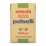 Polselli, Semola Flour, Semolina Rimachinata di Grano Duro 2.2 lb (1 kg)