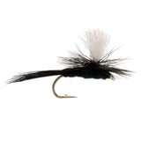 Parachute Black Gnat Classic Dry Fly - 12 Flies Size 16