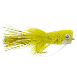 3 Pack Bass Popper Size 8 - Yellow Bass Bug With Weed Guard