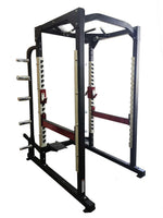 Power Cage Complete Weight Set - Muscle D Fitness - Commercial Squat Rack - Functional Pull-Up Bar - 10 Weight Storage Pegs - Power Rack