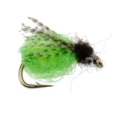 LaFontaine Bright Green Deep Sparkle Caddis Pupa - 6 Flies Hook Size 14