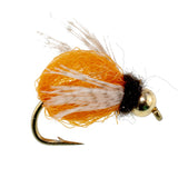 3 Pack Bead Head LaFontaine Amber Deep Sparkle Caddis Pupa - Hook Size 16