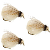 3 Pack Bead Head LaFontaine Tan Deep Sparkle Caddis Pupa - Hook Size 12