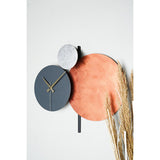 Muyika Handmade Metal Wall Clock - Silent Mechanism, Custom Painted, 18.90 x 17.32 inches