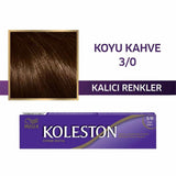 Koleston Tube Hair Color Dark Brown 3.0 for Rich Shine 1 Count