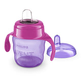 Philips Avent Sippy Cup for Baby Girls 6+ Months - Leak Proof Training Cup, 7 oz - Easy Grip, BPA Free