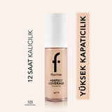 Flormar Perfect Coverage Foundation 105 Porcelain Ivory: Flawless Finish, 12-Hour Wear, and SPF 15 Protection