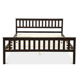 Queen Wood Platform Bed Frame with Headboard and Footboard in Espresso