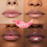 Maybelline Lifter Plump Lip Gloss - 001 Blush Blaze, Non-Sticky, Long-Lasting Lip Plumper with Chili Pepper Extract
