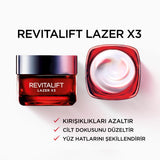 Loreal Paris Revitalift Lazer X3 Anti-Aging Day Cream - Reduces Wrinkles, Firms Skin, 1.69 fl oz