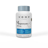 Voop Magnesium Supplement 200mg - Triple Magnesium Complex (Malate, Citrate, Bisglycinate) - 30 Tablets for Enhanced Absorption & Muscle Function