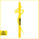 Maybelline Tattoo Liner Gel Eyeliner - 304 Citrus Charge: Long-Lasting, Smudge-Proof, Waterproof Vibrant Orange Eyeliner for Bold Eye Looks