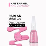 Flormar Nail Enamel High Pigment Polish 554 Pink Diamond