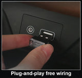 3x Mini Blue LED USB Car Interior Light Neon Atmosphere Ambient Lamp Accessories