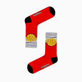 Carnaval Novelty Fast Food Socks Set - 5 Pairs of Comfortable Cotton-Themed Socks for Everyday Wear