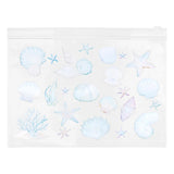 Eklips Blue Printed Transparent Clutch Bag