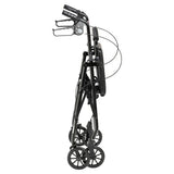 Rollator Rolling Walker with 6" Wheels, Fold Up Removable Back Support and Padded Seat