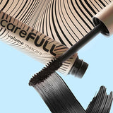Flormar CareFULL Volume: Lash Strengthening Black Mascara for Thicker, Longer Eyelashes - Jojoba & Almond Oil, Collagen Infused, Non-Clumping