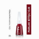 Flormar Dark Red Nail Polish: Intense Color, Long Lasting, Chip Resistant - Professional Nail Enamel for Stunning Manicures