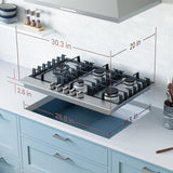 Rangaire 30" Gas Cooktop 5 Burners Stainless Steel RCG301S