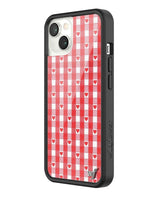 Gingham Hearts | Red iPhone Case