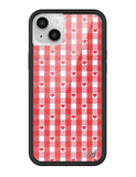 Gingham Hearts | Red iPhone Case