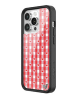 Gingham Hearts | Red iPhone Case
