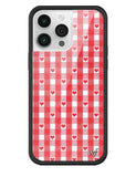 Gingham Hearts | Red iPhone Case