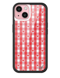 Gingham Hearts | Red iPhone Case