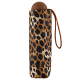 Eklips Mini Manual Leopard Print Umbrella - Compact Travel Size
