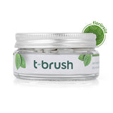 T-Brush Fluoride-Free Natural Mint Toothpaste Tablets: Vegan, SLS & Gluten-Free for Sensitive Gums & Travel - Eco-Friendly Whitening