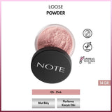 Note Pink Loose Powder Brightening Setting Makeup