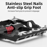 ROCKBROS Aluminum Bike Pedals Non-Slip 9/16 Platform MTB Pedals