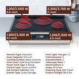 Rangaire 30" Induction Range Self-cleaning Air Fry True Convection Oven Slide-in Stainless Steel RRI303GS