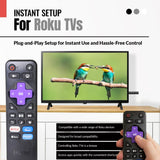 [3-PACK] Anderic RRLF26 (No Programming Needed) Replacement Remote Control for most Roku TVs such as ONN, Hisense, Philips, TCL, Hiro