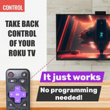 Anderic RRLF26 (No Programming Needed) Replacement Remote Control for most Roku TVs such as ONN, Hisense, Philips, TCL, Hiro