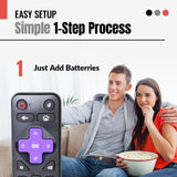 Anderic RRLF26 (No Programming Needed) Replacement Remote Control for most Roku TVs such as ONN, Hisense, Philips, TCL, Hiro