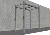 TGrip Commercial 4' Wide Rig - 3x3 Steel - Functional Multi-Grip Pull-Up - Sandwich Style J-Hooks