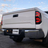 AlphaRex 14-21 Toyota Tundra LUXX-Series LED Tail Lights Black-Red